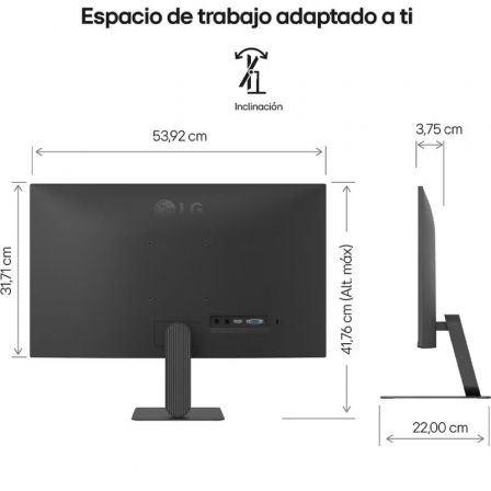 Monitor lg 24u411a-b 23.8/ full hd/ negro - Imagen 5