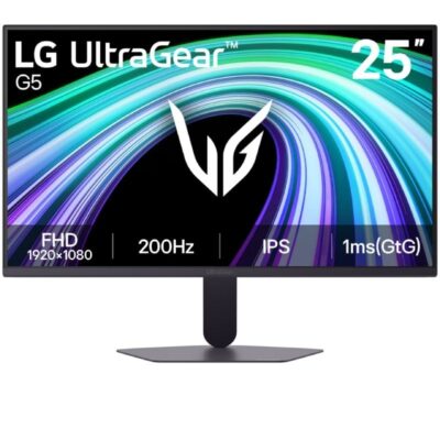 Monitor gaming lg ultragear g5 25g523b-b 25/ full hd/ 1ms/ 200hz/ ips/ negro