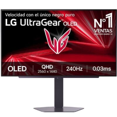 Monitor gaming lg ultragear 27gx704a-b 27/ qhd/ 0.03ms/ 240hz/ oled/ regulable en altura/ negro