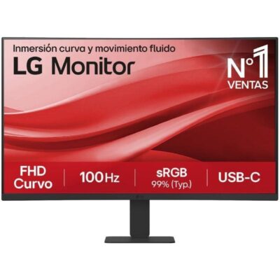 Monitor curvo lg 27u421a-b 27/ full hd/ negro