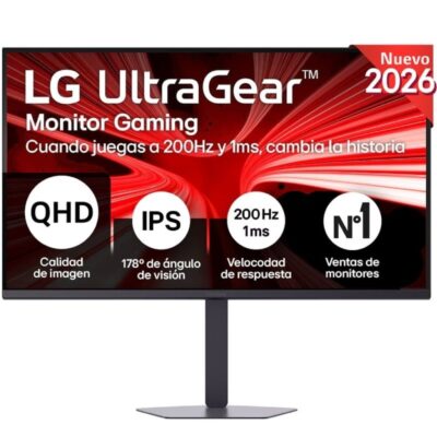 Monitor gaming lg ultragear 32g620b-b 31.5/ qhd/ 1ms/ 200hz/ ips/ regulable en altura/ negro