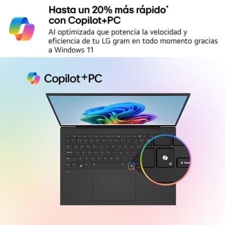 Portátil lg gram 16z90tl-g.au85bn intel core ultra 7-258v/ 32gb/ 512gb ssd/ 16/ win11 - Imagen 6