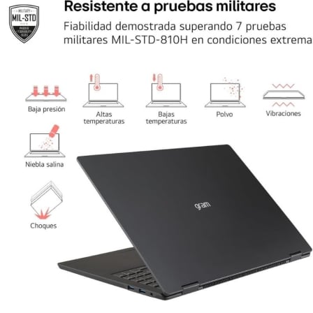 Portátil lg gram 16z90tl-g.au88bn intel core ultra 7-258v/ 32gb/ 1tb ssd/ 16/ win11 - Imagen 6