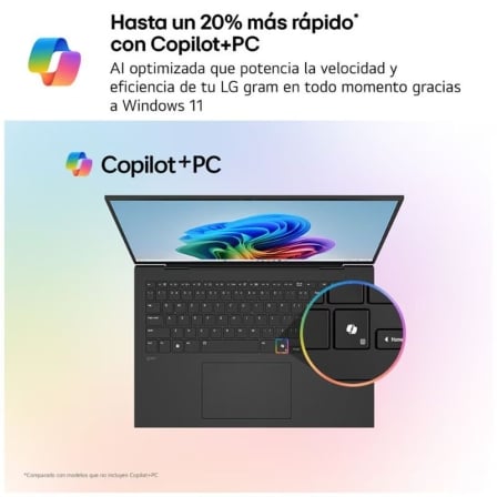 Portátil lg gram pro 16z90ts-g.au99bn intel core ultra 9-288v/ 32gb/ 1tb ssd/ 16/ win11 - Imagen 6