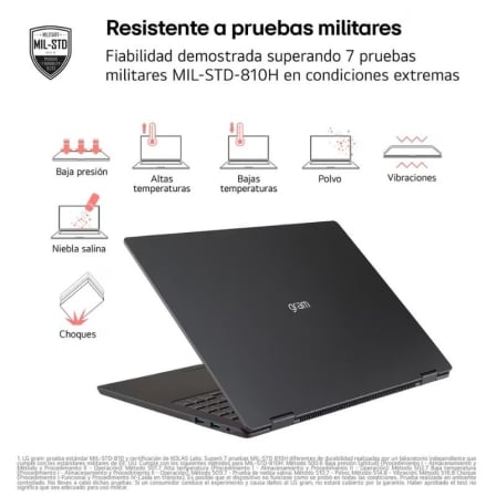 Portátil lg gram pro 16z90ts-g.au99bn intel core ultra 9-288v/ 32gb/ 1tb ssd/ 16/ win11 - Imagen 8
