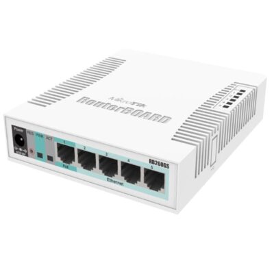 Switch mikrotik css106-5g-1s 6 puertos/ rj45 10/100/1000/ sfp/ poe