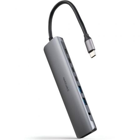 Docking tipo-c nanocable 10.16.4608/ 2xusb/ 3xusb tipo-c/ 1xhdmi 4k/ 1xjack 3.5/ 1xusb tipo-c pd/ gris - Imagen 5