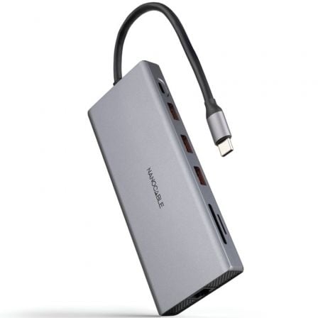 Docking tipo-c nanocable 10.16.4612/ 3xusb/ 1xusb tipo-c/ 2xhdmi 4k/ 1xdisplayport/ 1xrj45/ 1xlector tarjetas/ 1xjack 3.5/ - Imagen 6