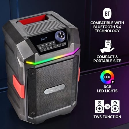 Altavoz portable con bluetooth ngs wild bash compact/ 240w - Imagen 9