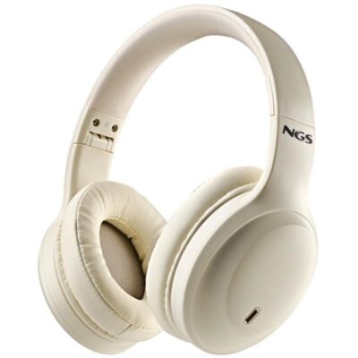 Auriculares inalámbricos ngs artica glacier/ con micrófono/ bluetooth/ beiges