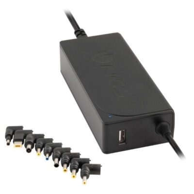 Cargador de portátil ngs w-70w/ 1xusb/ 70w/ automático/ 9 conectores/ voltaje 18.5-20v