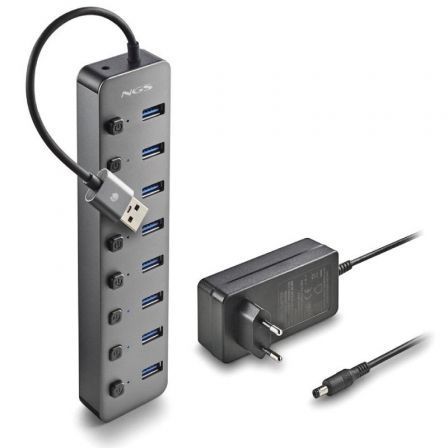 Hub usb ngs ihub8 / 8xusb 3.0/ gris - Imagen 7