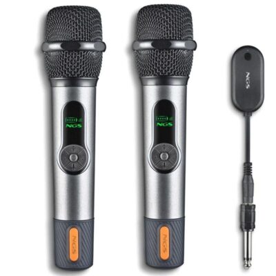 Pack de 2 micrófonos inalámbricos ngs singer star duo