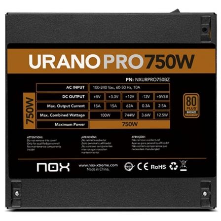 Fuente de alimentación nox hummer urano pro/ 750w - Imagen 10