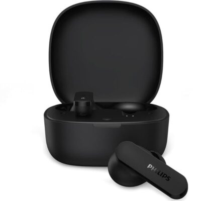 Auriculares bluetooth philips tat2100bk con estuche de carga/ autonomía 8h/ negros