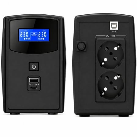 Sai línea interactiva phasak sirius 800 va interactive/ 800va-480w/ 2 salidas/ formato torre - Imagen 6