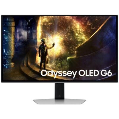 Smart monitor gaming samsung oled odyssey g6 s27dg610su 27/ qhd/ 0.03ms/ 240hz/ va/ regulable en altura/ smart tv/ plata