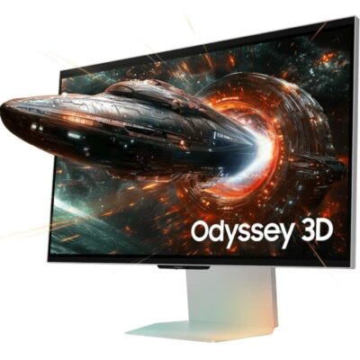 Monitor gaming samsung odyssey 3d g90xf s27fg904xu 27/ 4k/ 1ms/ 165hz/ 3d/ multimedia/ regulable en altura/ plata