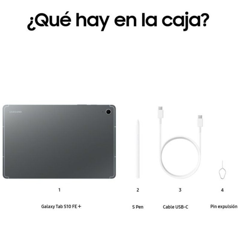 Tablet samsung galaxy tab s10 fe+ 13.1/ 12gb/ 256gb/ octacore/ gris/ incluye s-pen - Imagen 3