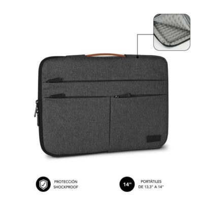 Funda subblim air padding 360 sleeve para portátiles hasta 14/ gris oscuro