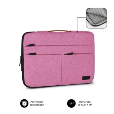 Funda subblim air padding 360 sleeve para portátiles hasta 14/ rosa