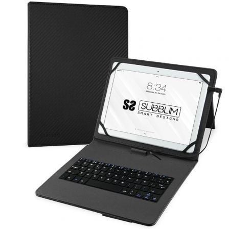 Funda con teclado subblim keytab pro usb para tablets de 10.1-11/ negra - Imagen 5