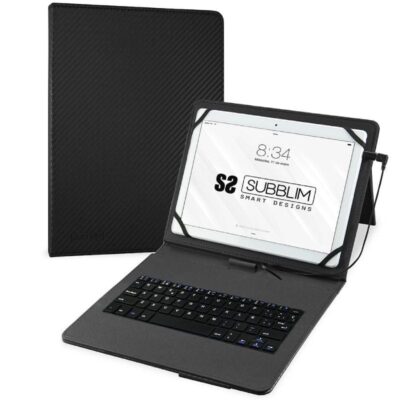 Funda con teclado subblim keytab pro usb para tablets de 10.1-11/ negra