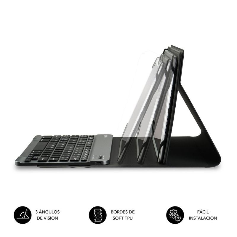 Funda con teclado subblim keytab pro bluetooth para tablets de 9.6-10.8/ gris - Imagen 4