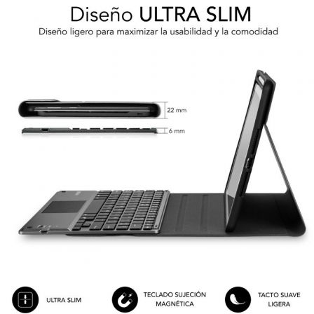 Funda con teclado subblim keytab pro bt para tablet ipad - Imagen 7