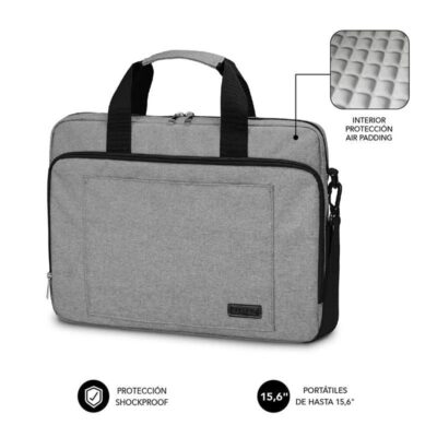 Maletín subblim air padding laptop bag para portátiles hasta 15.6/ cinta para trolley/ gris