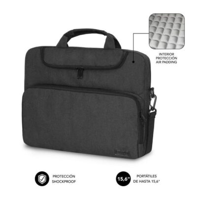 Maletín subblim air padding para portátiles hasta 15.6/ gris oscuro