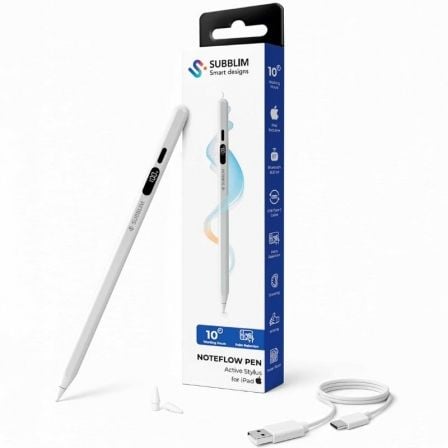 Lápiz electrónico subblim noteflow pen para ipad/ blanco - Imagen 6