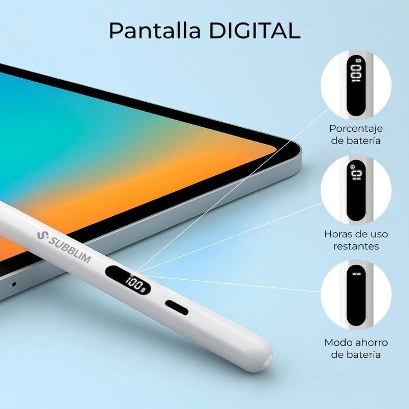 Lápiz electrónico subblim noteflow pen para ipad/ blanco - Imagen 4