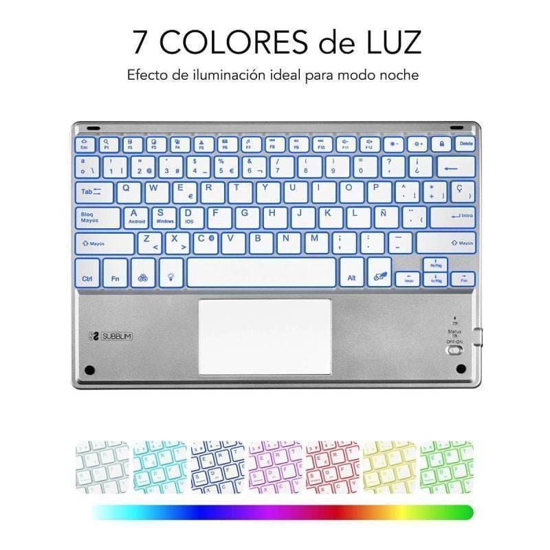 Teclado compacto inalámbrico subblim smbt50/ plata - Imagen 5