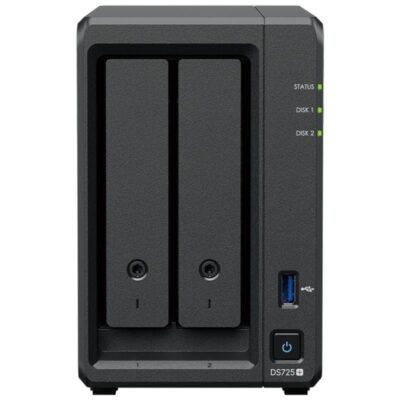 Nas synology diskstation ds725+/ 2 bahías 3.5- 2.5/ 8gb ddr4/ formato torre