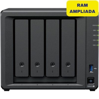 Nas synology diskstation ds925+/ 4 bahías 3.5- 2.5/ 8gb ddr4/ formato torre