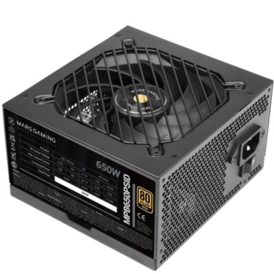 Fuente de alimentación mars gaming mpb650psid/ 650w/ ventilador 12cm/ 80 plus gold