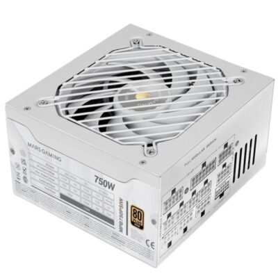 Fuente de alimentación mars gaming mpb750psi/ 750w/ ventilador 14cm/ atx 3.1/ pcie 5.1/ 80 plus gold
