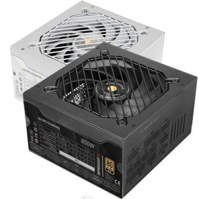 Fuente de alimentación mars gaming mpb850psi/ 850w/ ventilador 14cm/ atx 3.1/ pcie 5.1/ 80 plus gold