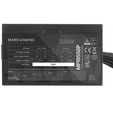 Fuente de alimentación mars gaming mpiii550p/ 550w/ ventilador 12cm - Imagen 10