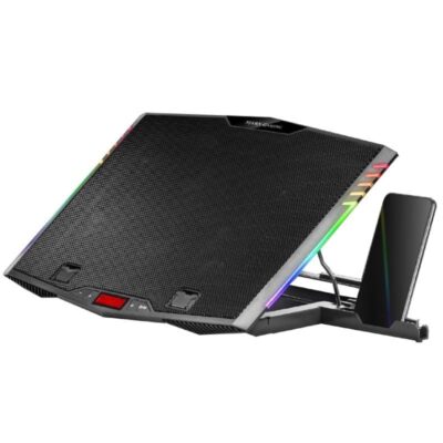 Soporte refrigerante mars gaming mnbc5 para portátiles hasta 17.3/ iluminación led