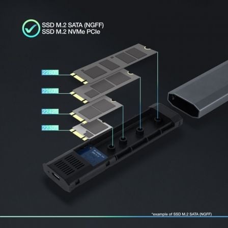 Caja externa para disco ssd m.2 nvme tooq tqe-2223g/ usb 3.2 - Imagen 8