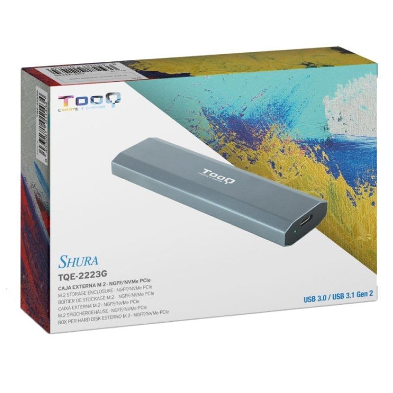 Caja externa para disco ssd m.2 nvme tooq tqe-2223g/ usb 3.2 - Imagen 5
