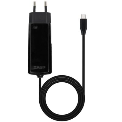 Cargador de portátil gan tooq tqlc-usbcgan65pd-c usb tipo-c/ 65w/ automático/ voltaje 5-20v