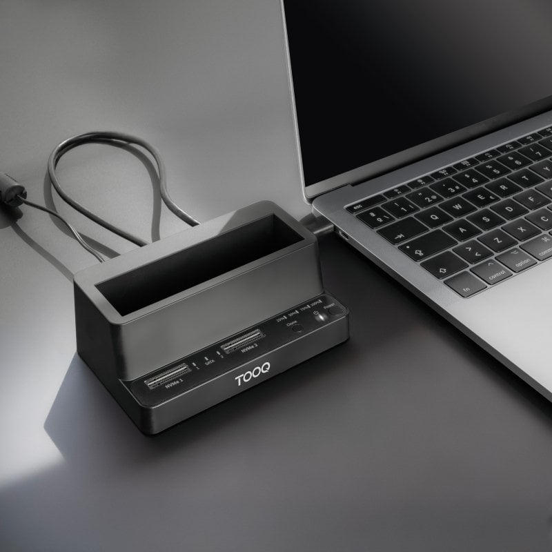 Docking station para ssd m2 sata/nvme tooq tqds-502b - Imagen 3