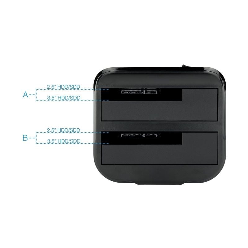 Docking station para discos duros tooq tqds-802b - Imagen 3