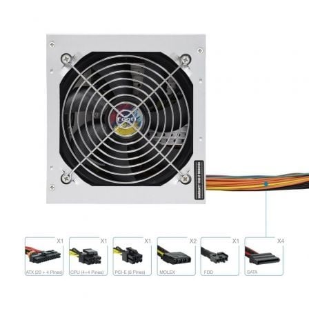 Fuente de alimentación tooq tqapolo-500sp/ 500w/ ventilador - Imagen 8