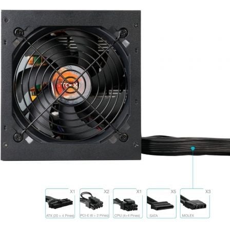 Fuente de alimentación tooq tqhelios-650sp/ 650w/ ventilador 12cm/ 80 plus bronze - Imagen 8