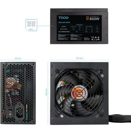 Fuente de alimentación tooq tqhelios-850sp/ 850w/ ventilador 12cm/ 80 plus bronze - Imagen 9