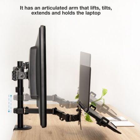 Soporte de mesa para 2 monitores y 1 portátil tooq db1202tn - Imagen 7